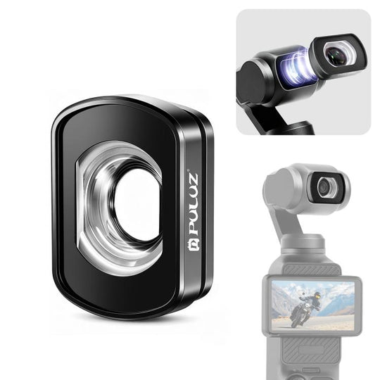 For DJI Osmo Pocket 4 / 3 PULUZ Magnetic Wide-Angle Lens 112 Degree FOV Filter (Black)