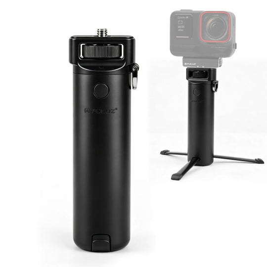 PULUZ 5000mAh High-Capacity Mini Battery Grip Tripod For DJI, Insta360, GoPro and Other Action Cameras (Black)