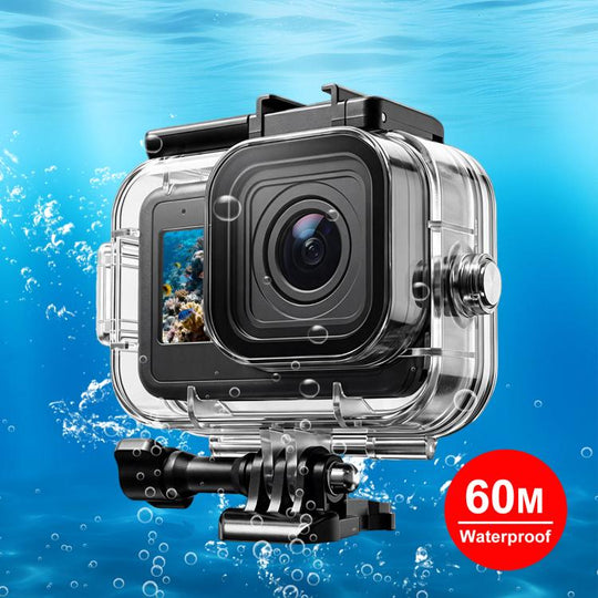 For GoPro MISSION 1 / 1 PRO PULUZ 60m Waterproof Housing Diving Protective Case with Anti-fog Sheets (Transparent)