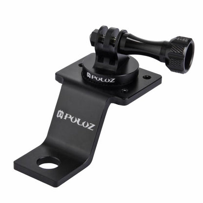 PULUZ Aluminum Alloy Motorcycle Fixed Holder Mount with Tripod Adapter & Screw for GoPro, Insta360, DJI and Other Action Cameras(Black) by PULUZ
