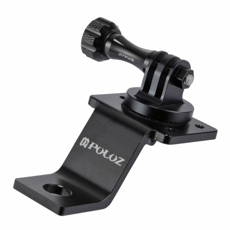 PULUZ Aluminum Alloy Motorcycle Fixed Holder Mount with Tripod Adapter & Screw for GoPro, Insta360, DJI and Other Action Cameras(Black) by PULUZ
