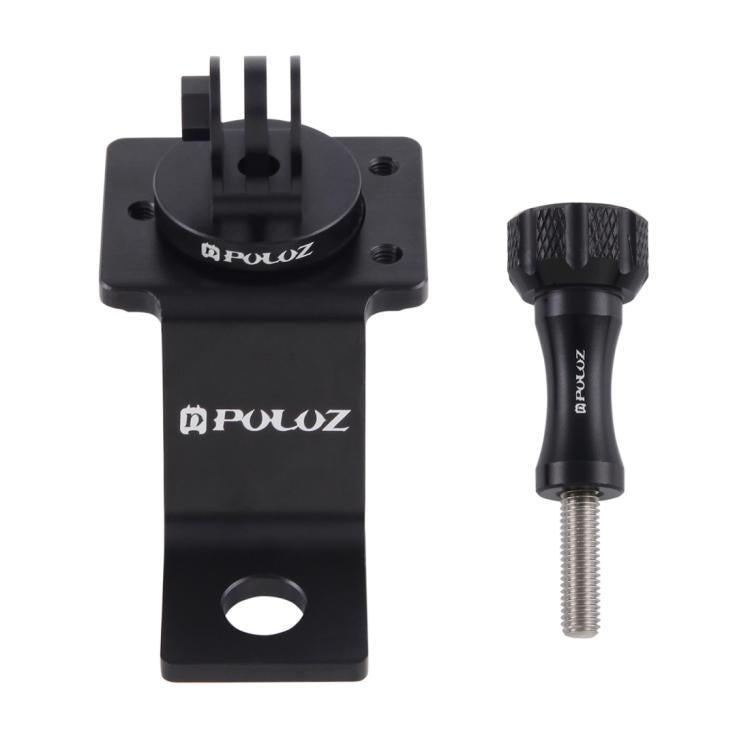 PULUZ Aluminum Alloy Motorcycle Fixed Holder Mount with Tripod Adapter & Screw for GoPro, Insta360, DJI and Other Action Cameras(Black) by PULUZ