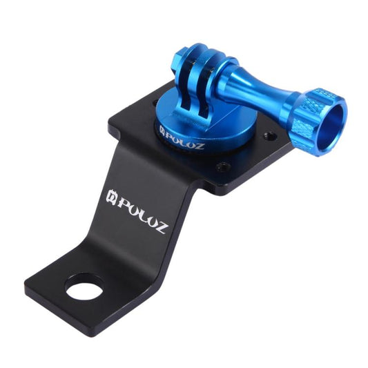 PULUZ Aluminum Alloy Motorcycle Fixed Holder Mount with Tripod Adapter & Screw for GoPro, Insta360, DJI and Other Action Cameras(Blue) by PULUZ