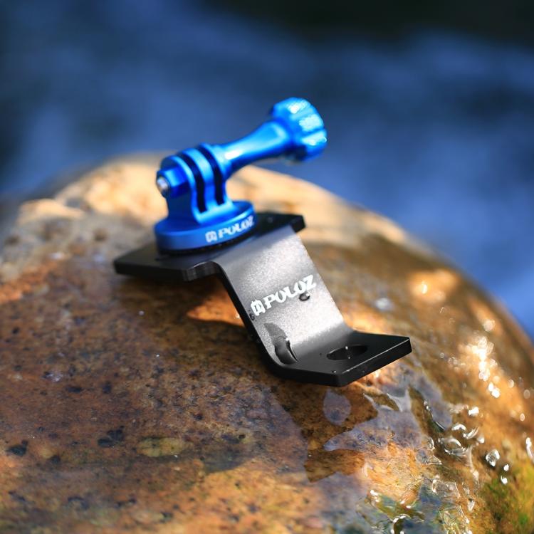 PULUZ Aluminum Alloy Motorcycle Fixed Holder Mount with Tripod Adapter & Screw for GoPro, Insta360, DJI and Other Action Cameras(Blue) by PULUZ