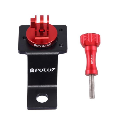 PULUZ Aluminum Alloy Motorcycle Fixed Holder Mount with Tripod Adapter & Screw for GoPro, Insta360, DJI and Other Action Cameras(Red) by PULUZ