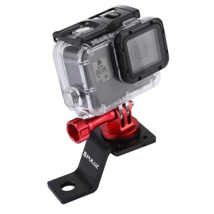 PULUZ Aluminum Alloy Motorcycle Fixed Holder Mount with Tripod Adapter & Screw for GoPro, Insta360, DJI and Other Action Cameras(Red) by PULUZ