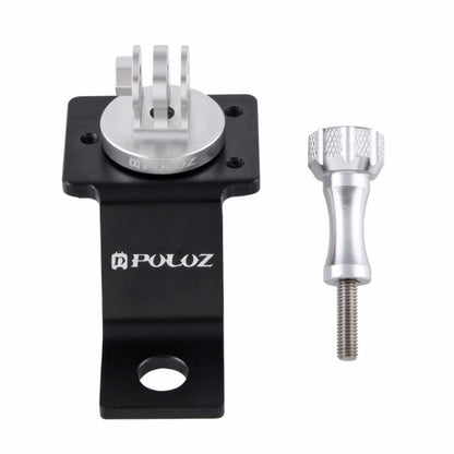 PULUZ Aluminum Alloy Motorcycle Fixed Holder Mount with Tripod Adapter & Screw for GoPro, Insta360, DJI and Other Action Cameras(Silver) by PULUZ