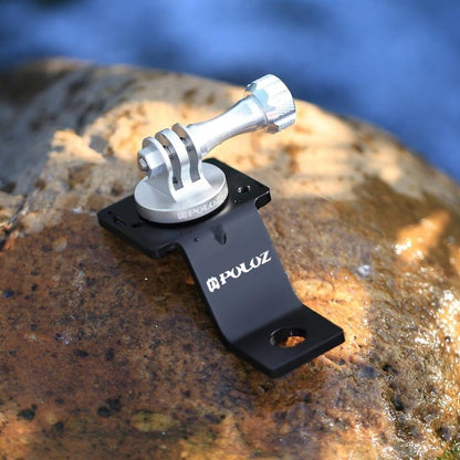 PULUZ Aluminum Alloy Motorcycle Fixed Holder Mount with Tripod Adapter & Screw for GoPro, Insta360, DJI and Other Action Cameras(Silver) by PULUZ