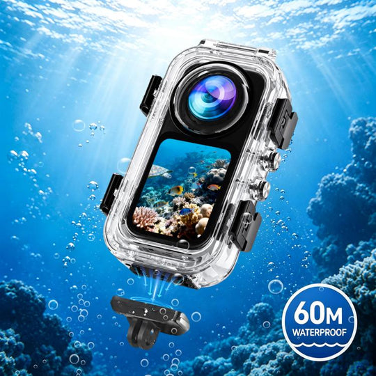 For Insta360 X6 PULUZ 60M / 196FT Underwater Waterproof Housing Invisible Magnetic Quick-Release Diving Case (Transparent)