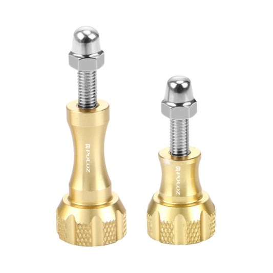 PULUZ CNC Aluminum Thumb Knob Stainless Bolt Nut Screw Set for GoPro, Insta360, DJI and Other Action Cameras(Gold) by PULUZ