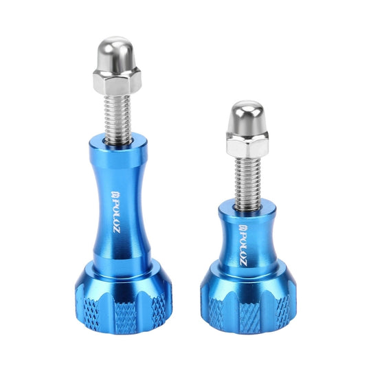 PULUZ CNC Aluminum Thumb Knob Stainless Bolt Nut Screw Set for GoPro, Insta360, DJI and Other Action Cameras(Blue)