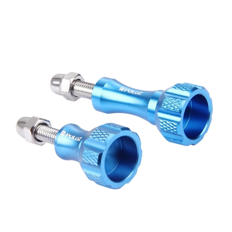 PULUZ CNC Aluminum Thumb Knob Stainless Bolt Nut Screw Set for GoPro, Insta360, DJI and Other Action Cameras(Blue) by PULUZ