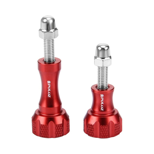 PULUZ CNC Aluminum Thumb Knob Stainless Bolt Nut Screw Set for GoPro, Insta360, DJI and Other Action Cameras(Red) by PULUZ