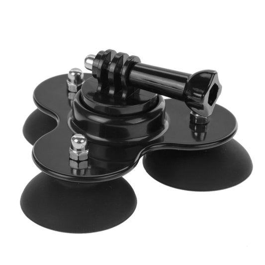 PULUZ Triangle Suction Cup Mount with Screw for GoPro, Insta360, DJI and Other Action Cameras(Black) by PULUZ