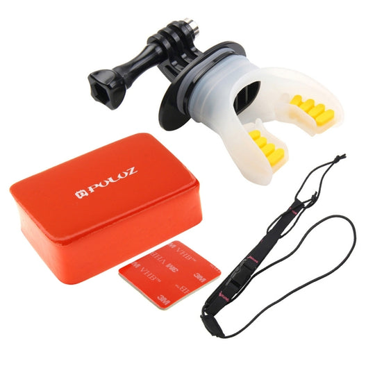 6 in 1 PULUZ Surfing Fixed Braces Connecting Mount Set for GoPro, Insta360, DJI and Other Action Cameras(Black)
