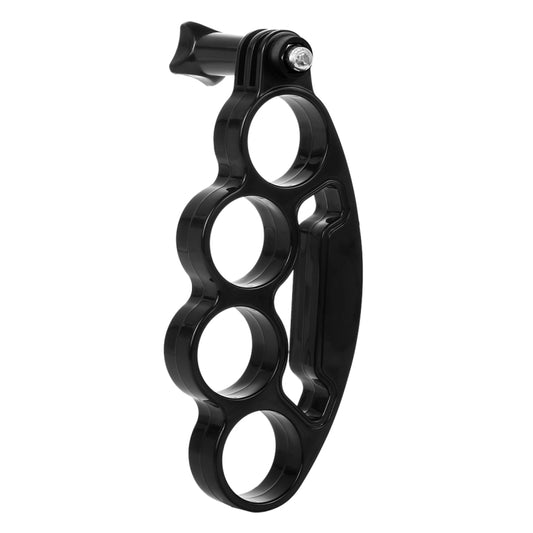 PULUZ Handheld Plastic Knuckles Fingers Grip Ring Monopod Tripod Mount with Thumb Screw for GoPro, Insta360, DJI and Other Action Cameras(Black) by PULUZ