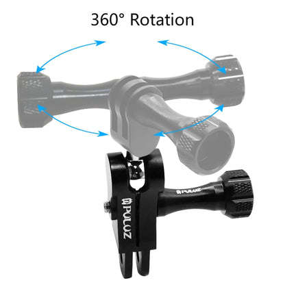 PULUZ CNC Aluminum Ball Joint Mount with 2 Long Screws for GoPro, Insta360, DJI and Other Action Cameras(Black) by PULUZ