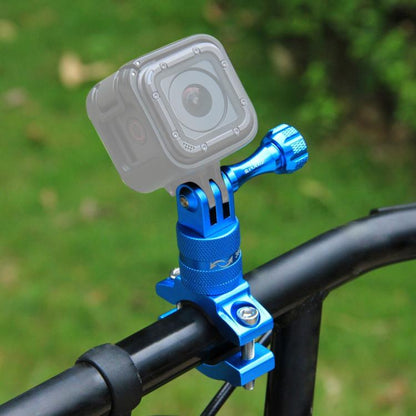 PULUZ 360 Degree Rotation Bike Aluminum Handlebar Adapter Mount with Screw for GoPro, Insta360, DJI and Other Action Cameras(Blue) by PULUZ