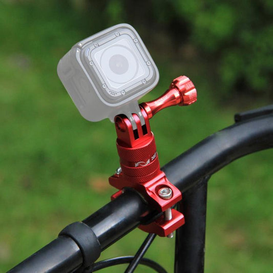 PULUZ 360 Degree Rotation Bike Aluminum Handlebar Adapter Mount with Screw for GoPro, Insta360, DJI and Other Action Cameras(Red) by PULUZ