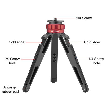 PULUZ Desktop Vlogging Live Tripod Holder with Cold Shoe Bases for DSLR & Digital Cameras, Adjustable Height: 7.5-14.5cm by PULUZ