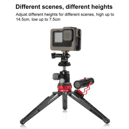 PULUZ Desktop Vlogging Live Tripod Holder with Cold Shoe Bases for DSLR & Digital Cameras, Adjustable Height: 7.5-14.5cm by PULUZ