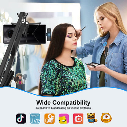 PULUZ Wireless Lavalier Noise Reduction Reverb Microphone for Type-C / USB-C Device, Support Phone Charging(Black) by PULUZ