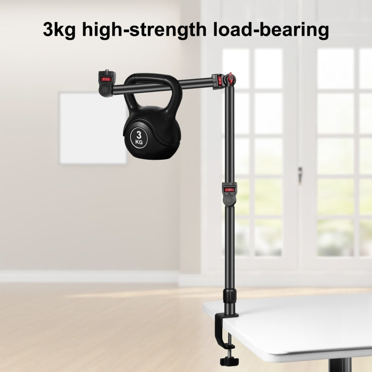 PULUZ Overhead Camera Mount C-Clamp Desk Stand Live Holder(Black) by PULUZ