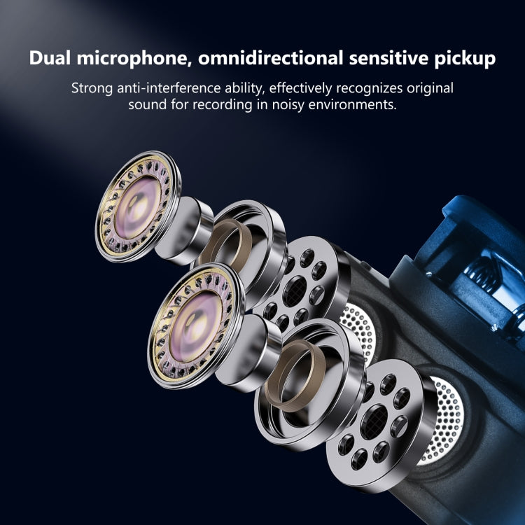 PULUZ Magnetic Lavalier Wireless Microphone with Charging Case Box, 8 Pin RX Receiver and 2 TX Microphones (Black) - Microphone by PULUZ | Online Shopping UK | buy2fix