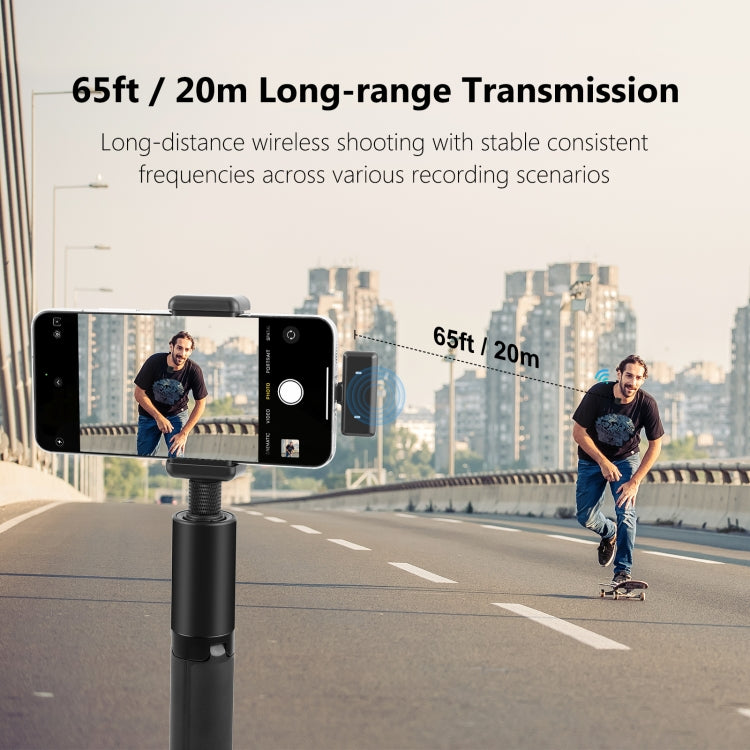 PULUZ Magnetic Lavalier Wireless Microphone with Charging Case Box, 8 Pin RX Receiver and 2 TX Microphones (Black) - Microphone by PULUZ | Online Shopping UK | buy2fix