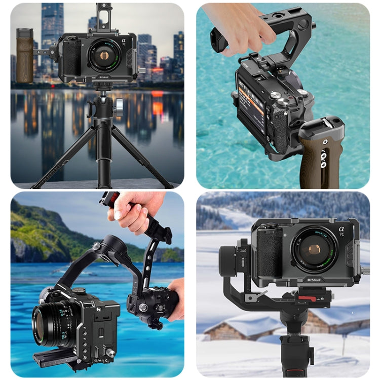 For Sony ILCE-A7CM2 / Alpha 7C II / Alpha 7CR PULUZ Metal Camera Cage Stabilizer Rig (Black) - Camera Cage by PULUZ | Online Shopping UK | buy2fix
