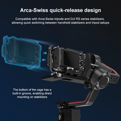 For Sony ZV-E10 II / ZV-E10M2 PULUZ Metal Camera Cage Stabilizer Rig (Black) - Camera Cage by PULUZ | Online Shopping UK | buy2fix