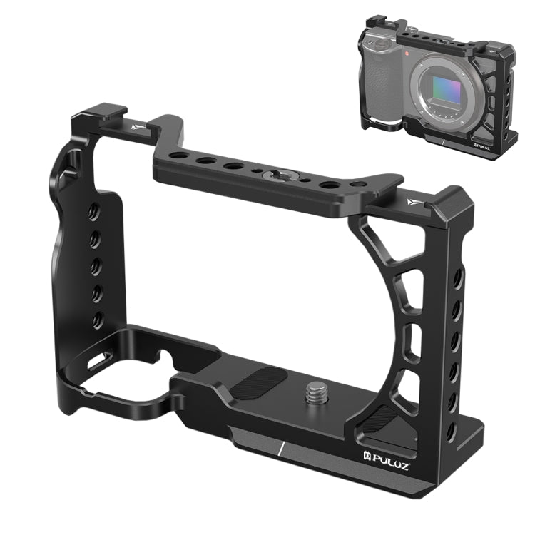For Sony A6500 / A6400 / A6300 / A6000 PULUZ Metal Camera Cage Expansion Mount Stabilizer Rig (Black) - Camera Cage by PULUZ | Online Shopping UK | buy2fix