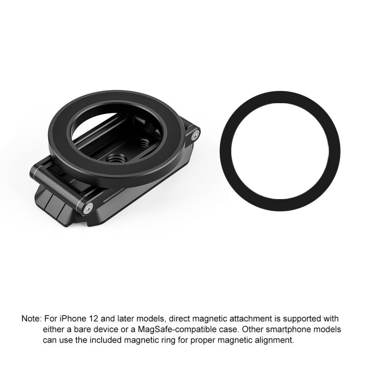 PULUZ MagSafe Desktop Live Streaming Magnetic Foldable Phone Holder Bracket (Black) - Desktop Holder by PULUZ | Online Shopping UK | buy2fix