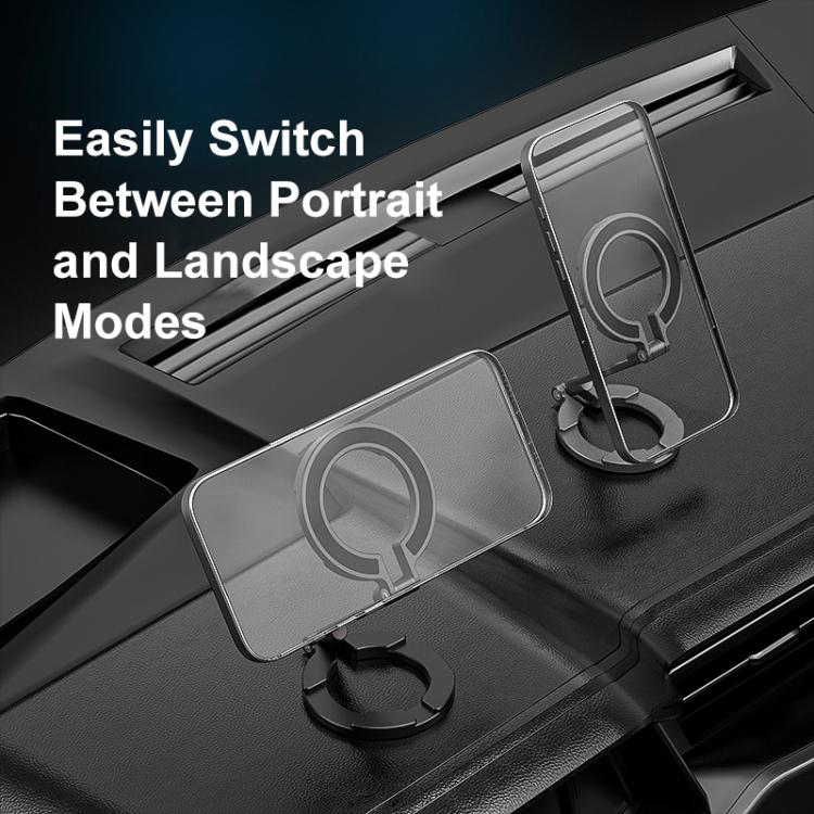 PULUZ MagSafe Dual-Head Magnetic Folding Phone Holder Bracket (Black) - Desktop Holder by PULUZ | Online Shopping UK | buy2fix