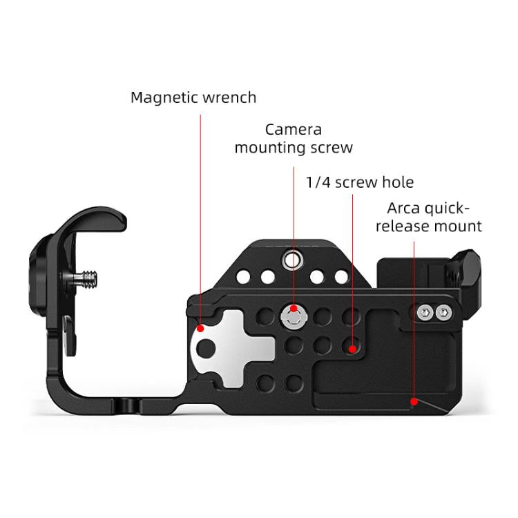 For Sony Cinema Line FX2 / ILME-FX2B PULUZ Metal Camera Cage Stabilizer Rig(Black) - Camera Cage by PULUZ | Online Shopping UK | buy2fix