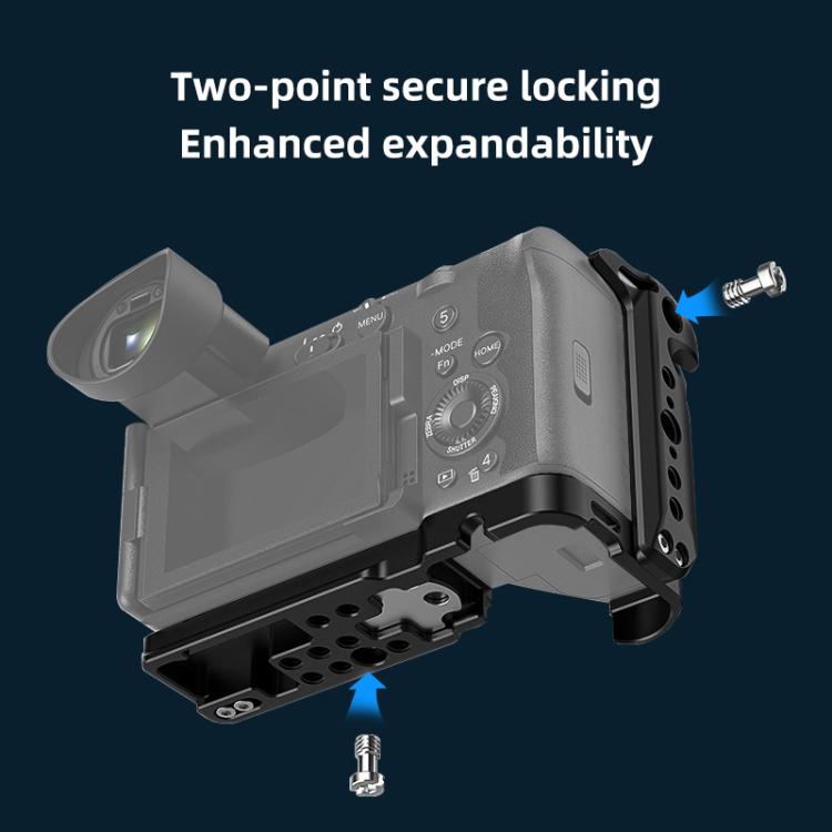 For Sony Cinema Line FX2 / ILME-FX2B PULUZ Metal Camera Cage Stabilizer Rig(Black) - Camera Cage by PULUZ | Online Shopping UK | buy2fix