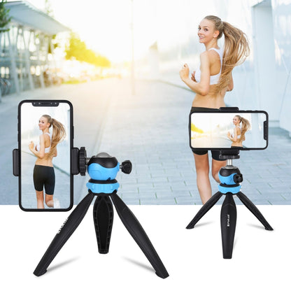PULUZ 20cm Pocket Plastic Tripod Mount with 360 Degree Ball Head for Smartphones, GoPro, DSLR Cameras(Blue) by PULUZ