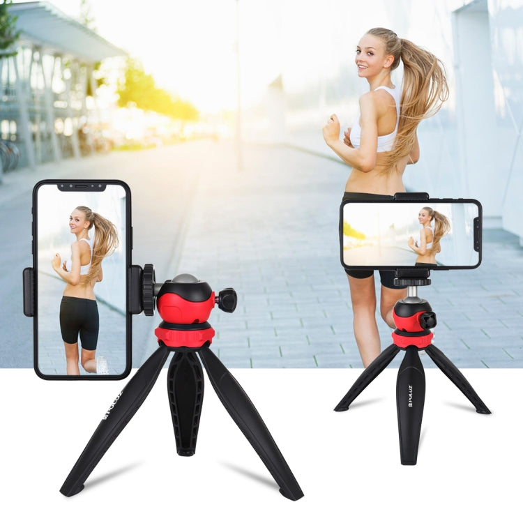 PULUZ 20cm Pocket Plastic Tripod Mount with 360 Degree Ball Head for Smartphones, GoPro, DSLR Cameras(Red) by PULUZ