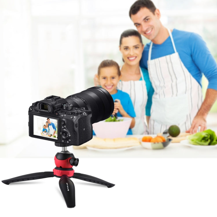 PULUZ 20cm Pocket Plastic Tripod Mount with 360 Degree Ball Head for Smartphones, GoPro, DSLR Cameras(Red) by PULUZ