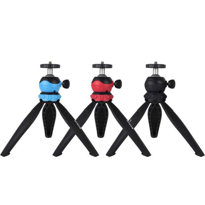 PULUZ 20cm Pocket Plastic Tripod Mount with 360 Degree Ball Head for Smartphones, GoPro, DSLR Cameras(Blue) by PULUZ