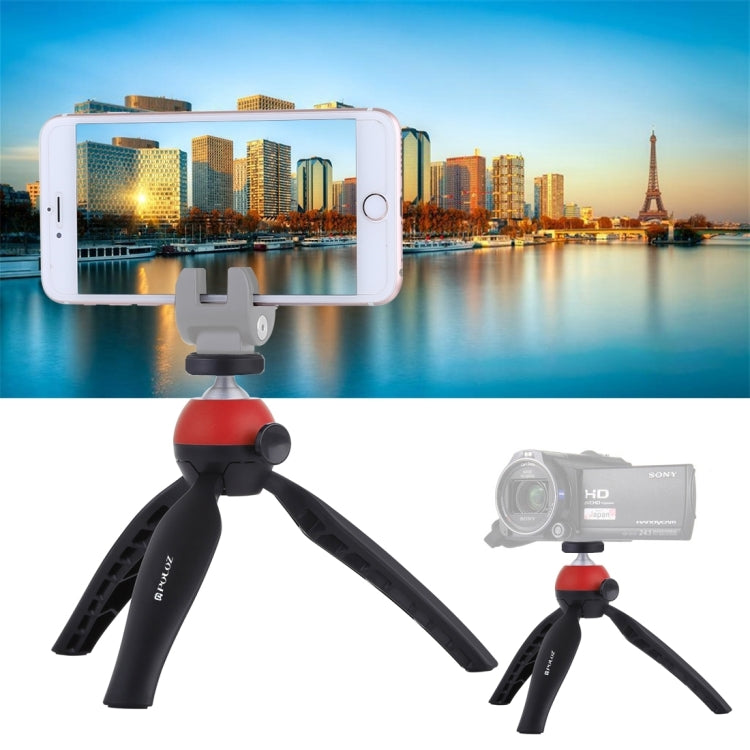 PULUZ Pocket Mini Tripod Mount with 360 Degree Ball Head for Smartphones, GoPro, DSLR Cameras(Red) by PULUZ