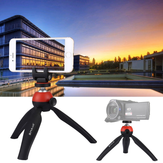PULUZ Pocket Mini Tripod Mount with 360 Degree Ball Head & Phone Clamp for Smartphones(Red) by PULUZ