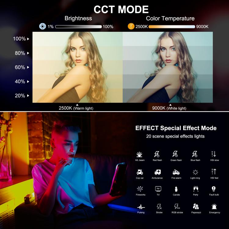 PULUZ 17cm Photo Handheld Full Color RGB Stick Light Magnetic LED Fill Light by PULUZ