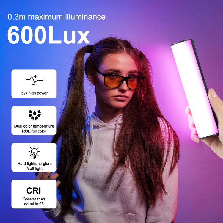 PULUZ 17cm Photo Handheld Full Color RGB Stick Light Magnetic LED Fill Light by PULUZ