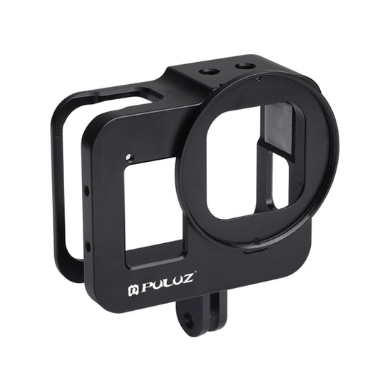 PULUZ Housing Shell CNC Aluminum Alloy Protective Cage with 52mm UV Lens for GoPro HERO8 Black(Black) by PULUZ