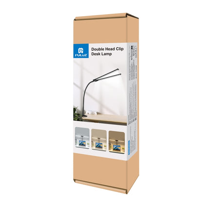 PULUZ Gooseneck Tube LED Fill Light Double Head Clip Desk Lamp (Black) by PULUZ