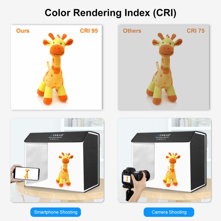 PULUZ Photo Studio Light Box Portable 60 x 40cm Cuboid Photography Studio Tent Kit with 4 Color Backdrops (AU Plug) by PULUZ