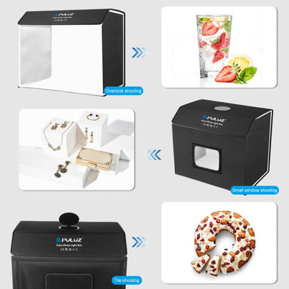 PULUZ Photo Studio Light Box Portable 60 x 40cm Cuboid Photography Studio Tent Kit with 4 Color Backdrops (EU Plug) by PULUZ