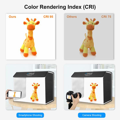 PULUZ Photo Studio Light Box Portable 60 x 40cm Cuboid Photography Studio Tent Kit with 4 Color Backdrops (US Plug) by PULUZ