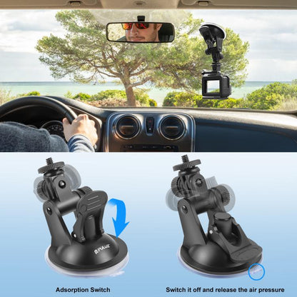 PULUZ Car Suction Cup Mount with Screw & Tripod Mount Adapter & Storage Bag for GoPro, Insta360, DJI and Other Action Cameras by PULUZ
